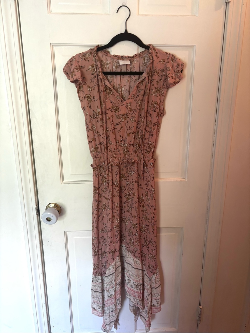 Knox Rose Dusty Pink Floral High-Low Maxi Dress